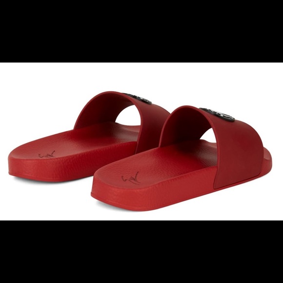 giuseppe zanotti BNIB red logo pool slides main image 5